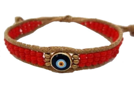 Brazalete macramé colores surtidos con Ojo Turco