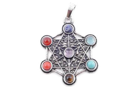 Colgante metal Metatron 7 Chakras