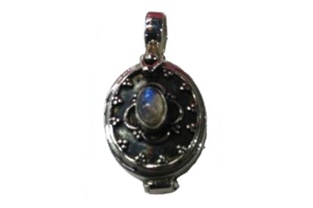 Colgante plata Cofre de los deseos con piedra Luna