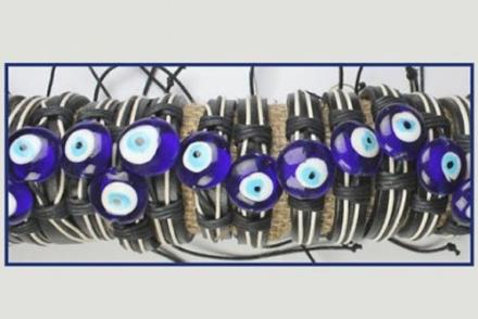 Pulsera cuero Ojo Turco