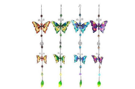 Colgante alargado con mariposas