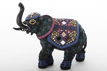 Figura Elefante resina con cristales