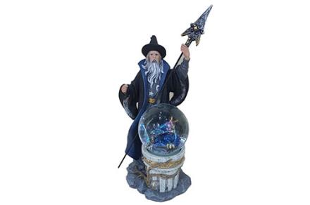 Figura resina Mago y Dragón del hielo