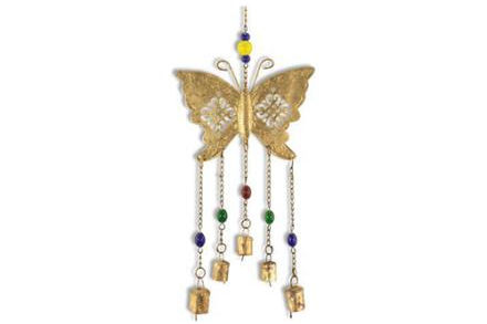 Móvil metal mariposa con campanas