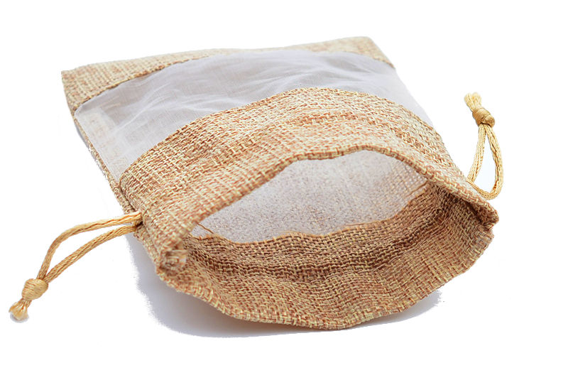 Bolsa de organza y yute - Imagen 2