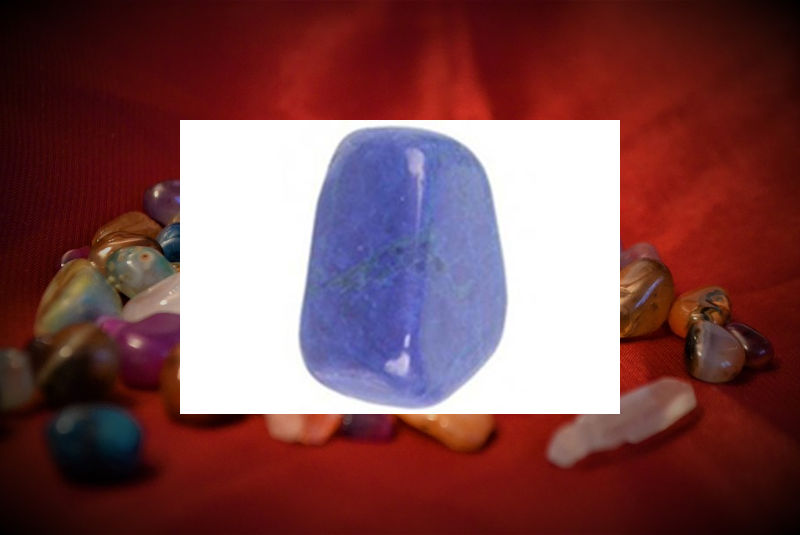 Canto rodado grande Howlita azul