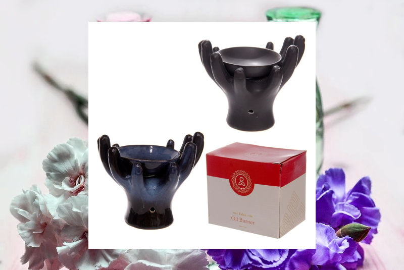 Lamparilla quemaperfumes Manos abiertas