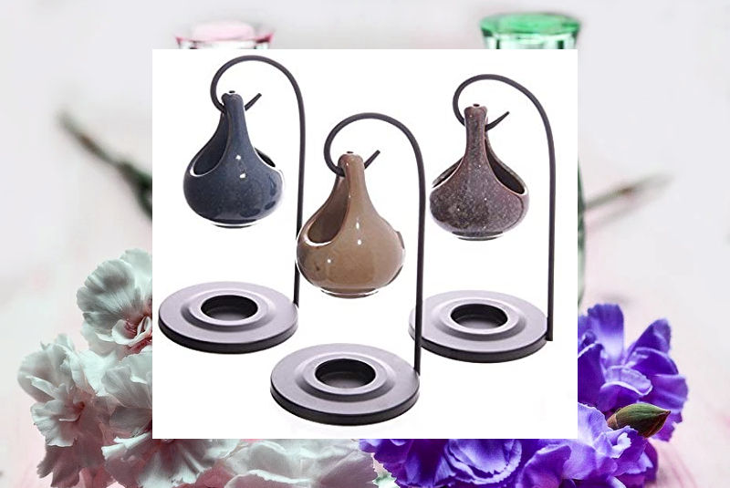 Lamparilla quemaperfumes lágrima con stand