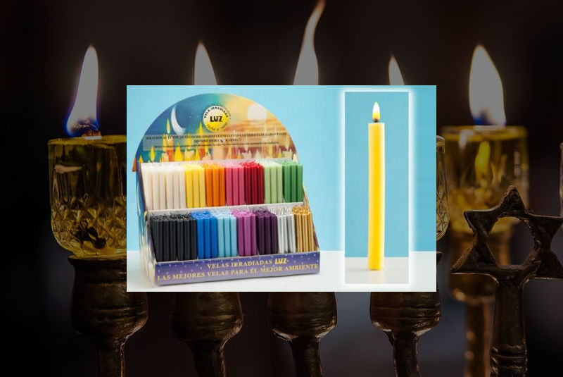 Vela Artesana de colores con cera de abeja 18cm - Imagen 8