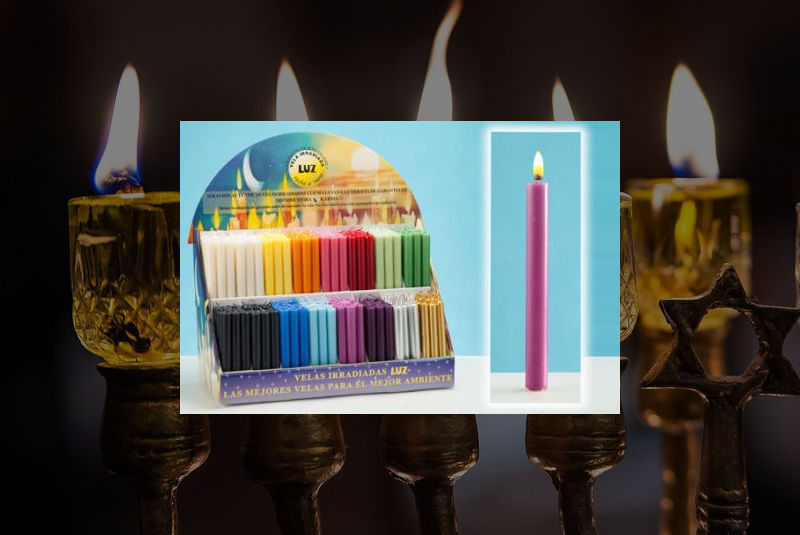 Vela Artesana de colores con cera de abeja 18cm - Imagen 5