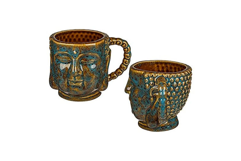 Taza de porcelana de Buda