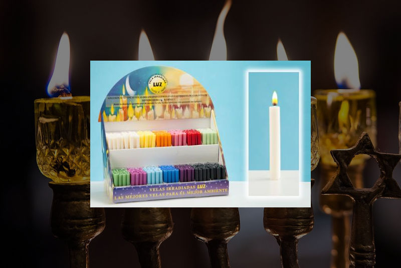 Vela Artesana de colores con cera de abeja 11cm