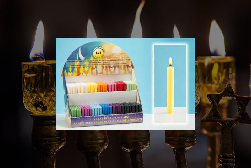 Vela Artesana de colores con cera de abeja 11cm - Imagen 2