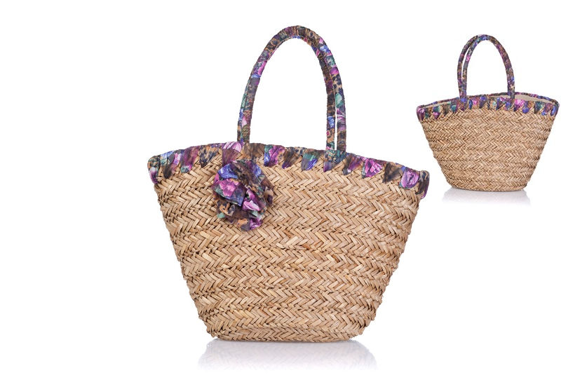 Bolso de playa con cinta de color