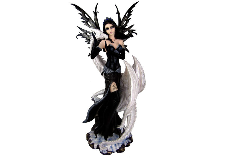 Figura del Hada Adalina y Dragón Blanco - Les Alpes Big Fairy Collection