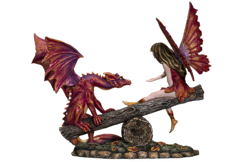 Figura de Hada Ines Jugando con Dragón - Les Alpes - Imagen 2