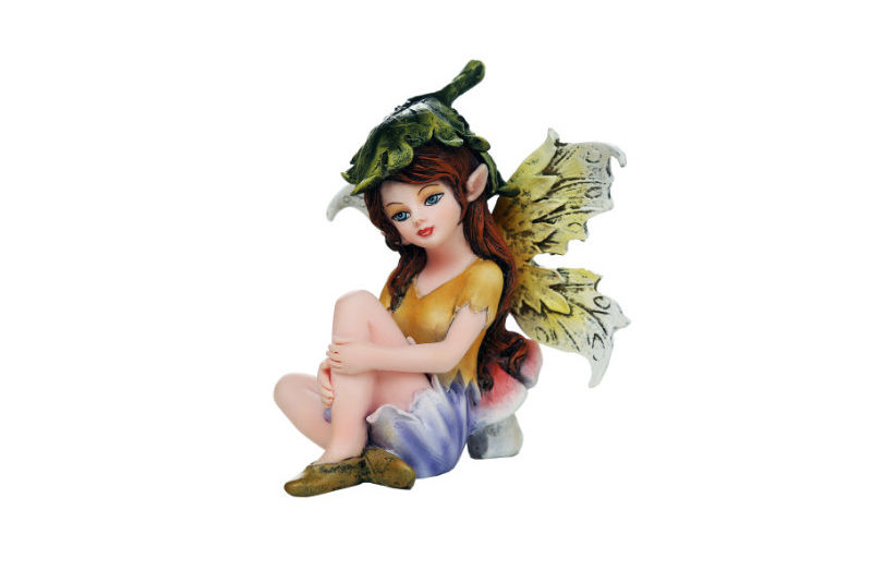 Figura de Hada Niña con Hoja - Les Alpes Mini