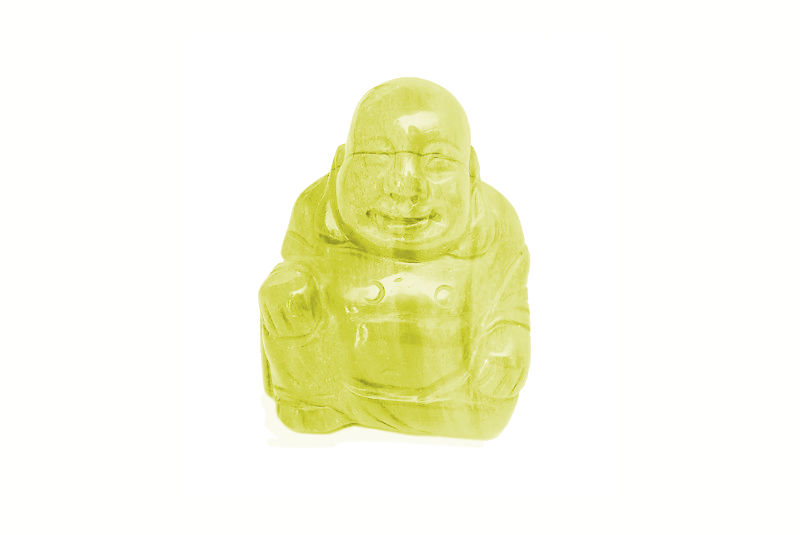 Figura Buda Feliz Jaspe Amarillo