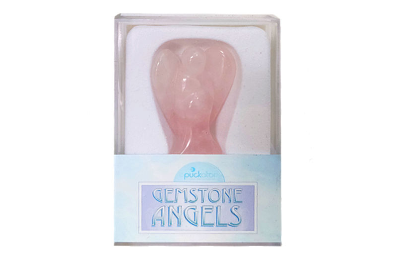 Figura de Ángel de Cuarzo Rosa