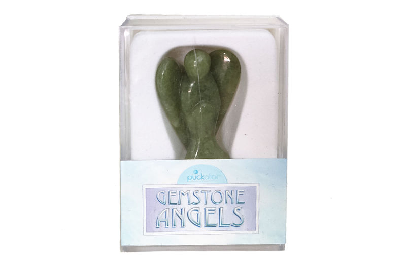 Figura de Ángel de Cuarzo Verde Aventurina