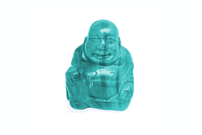 Figura Buda Feliz Jaspe Azul