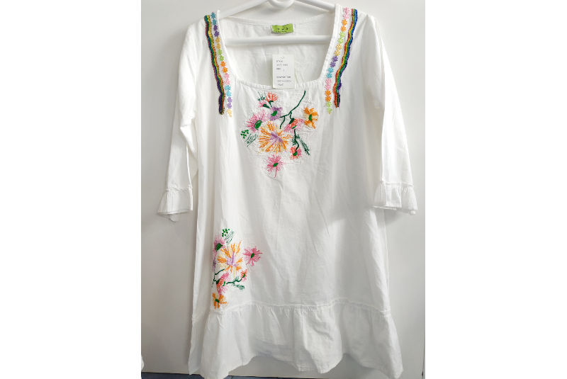 Blusa Blanca Ibiza Bordado Flores