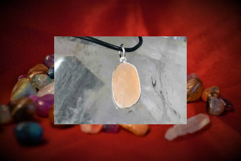 Colgante Pequeño Piedra Sol Faceteado Engarzado plata