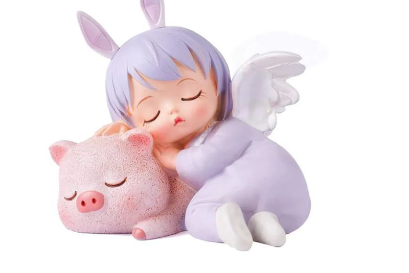 Figura de Angelito con Cerdito