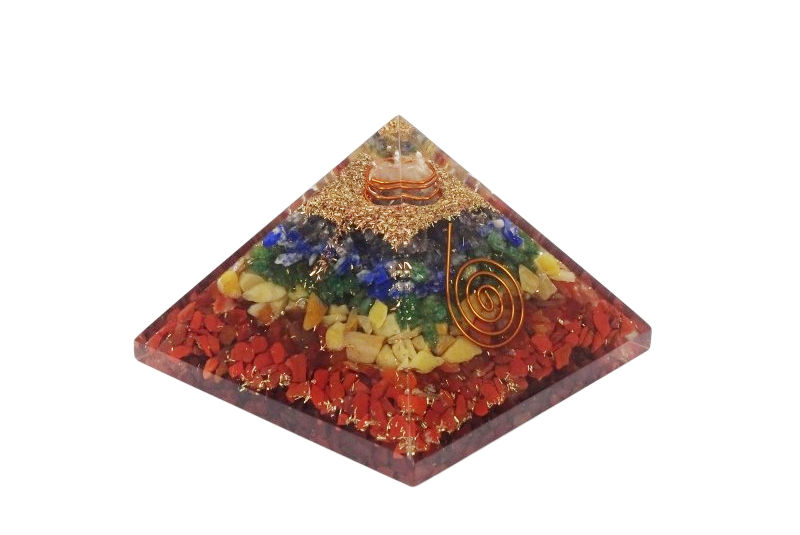 Pirámide Orgonita 7 chakras