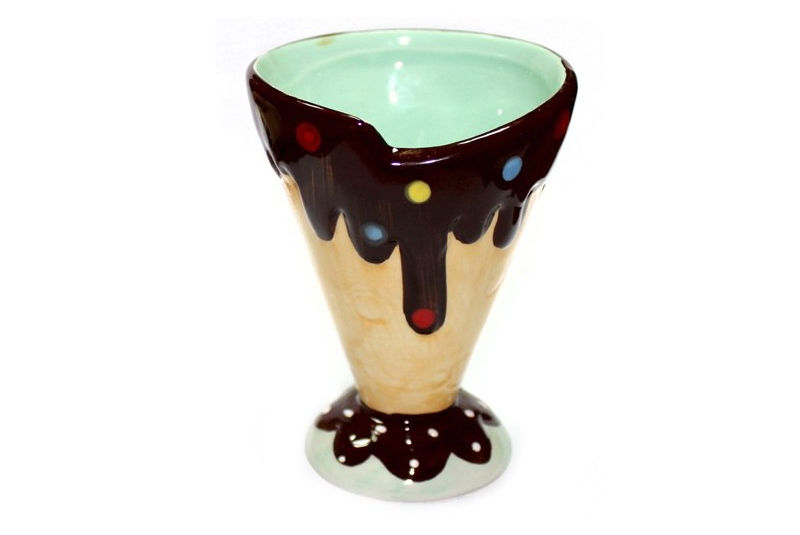 Vaso Sorbete Cerámica Verde