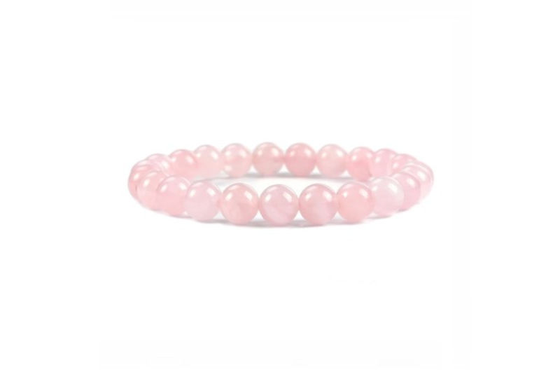 Pulsera Bolas Cuarzo Rosa