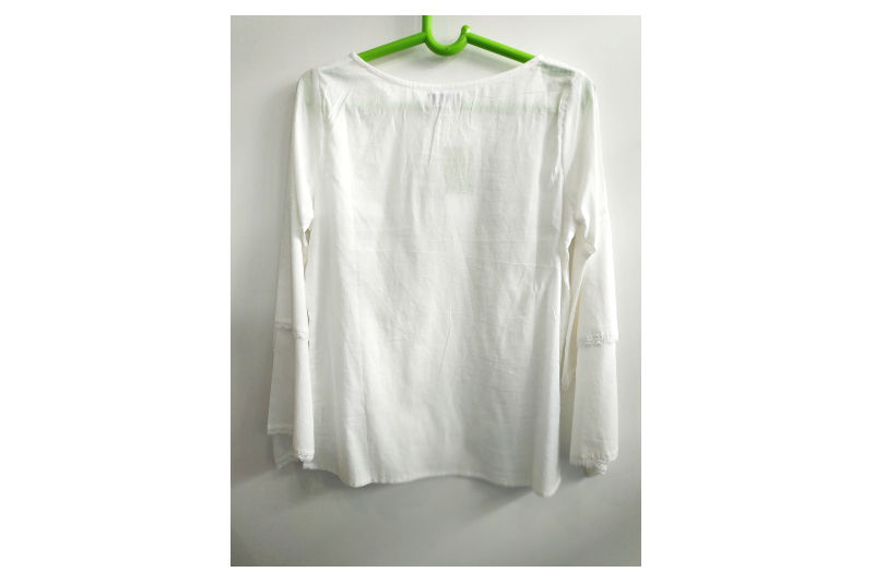 Blusa blanca Ibiza manga larga - Imagen 2
