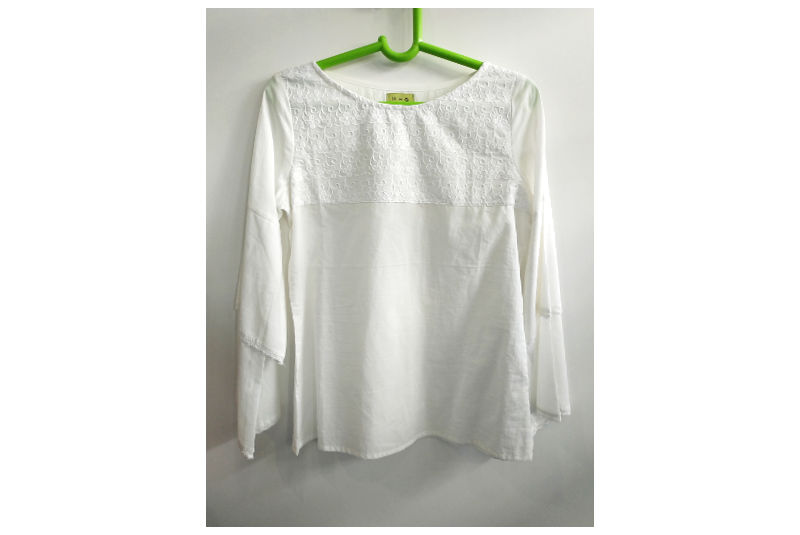 Blusa blanca Ibiza manga larga
