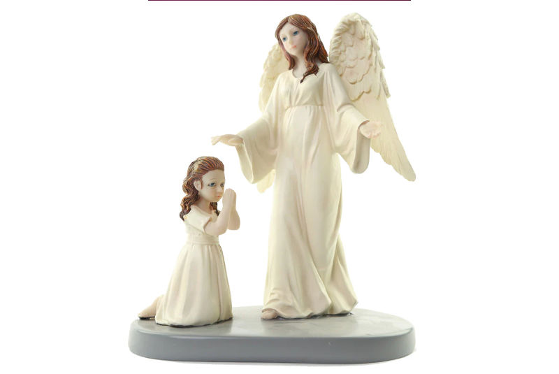 Figura de Ángel de la Guarda con Niña