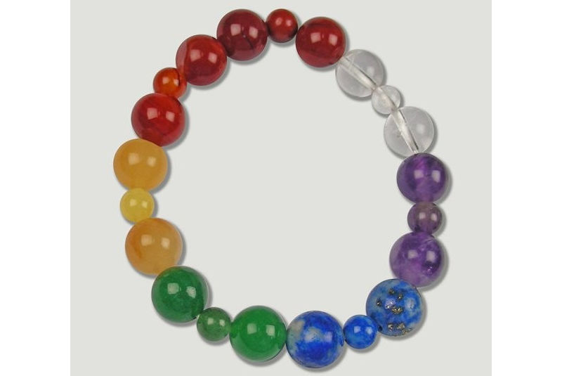 Pulsera Chakras Bola Lisa 10 y 6mm