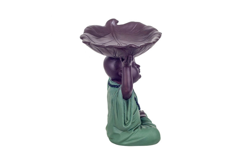 Figura Monje Plato Hoja - Imagen 2