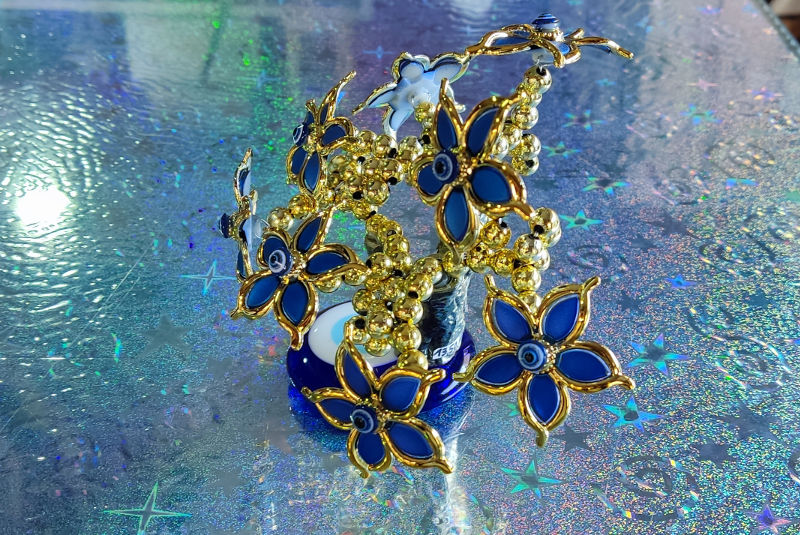 Bonsai Ojo Turco Azul y Dorado - Imagen 2