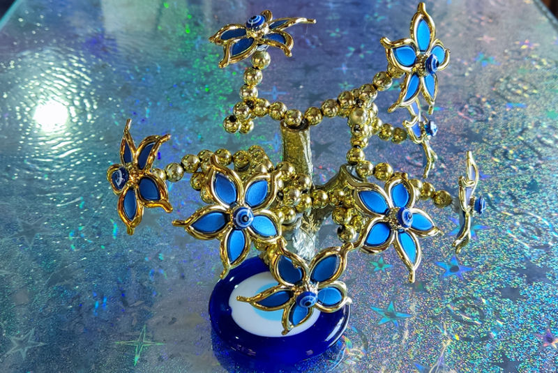 Bonsai Ojo Turco Azul y Dorado
