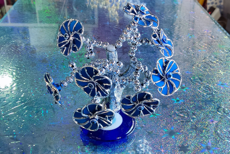 Bonsai Ojo Turco Azul y Plateado