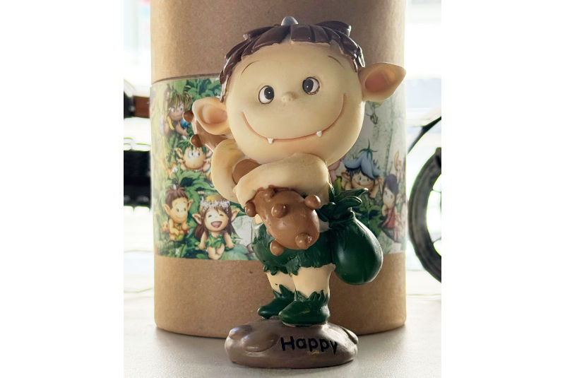 Figura Duende Happy con Bastón