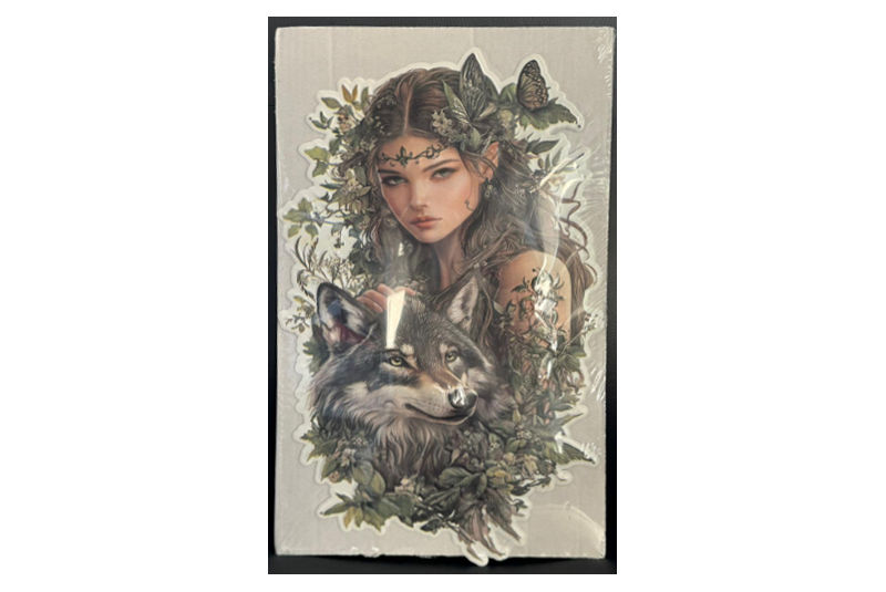Cuadro de Elfa con Lobo
