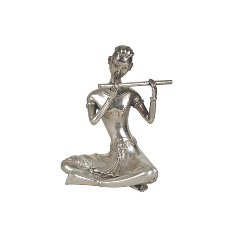 Figura musical de bronce y color plata